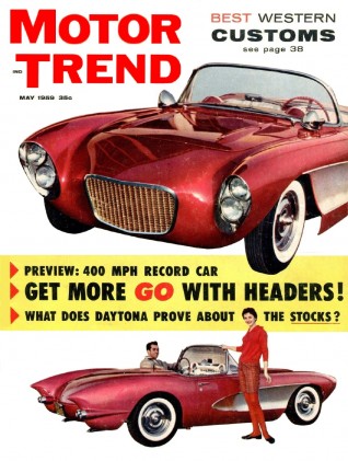 MOTOR TREND 1959 MAY - CONCEPTS & CUSTOMS, REVENTLOW